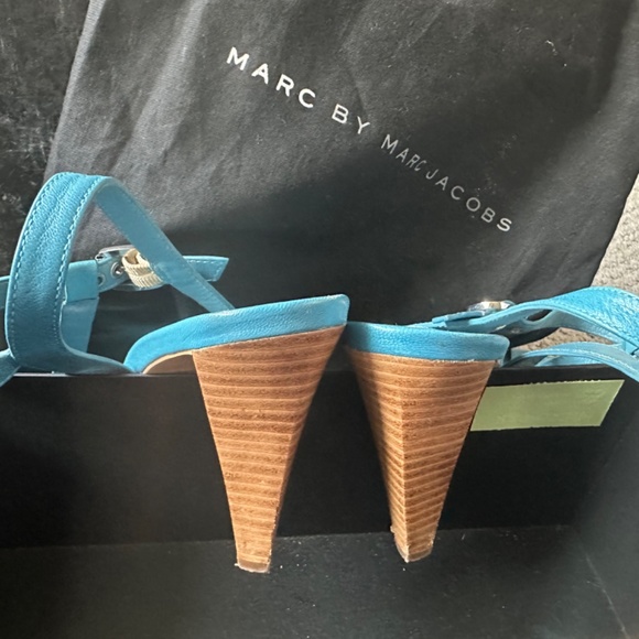 Teal Strappy Marc Jacob Sexy Heels - Picture 2 of 6